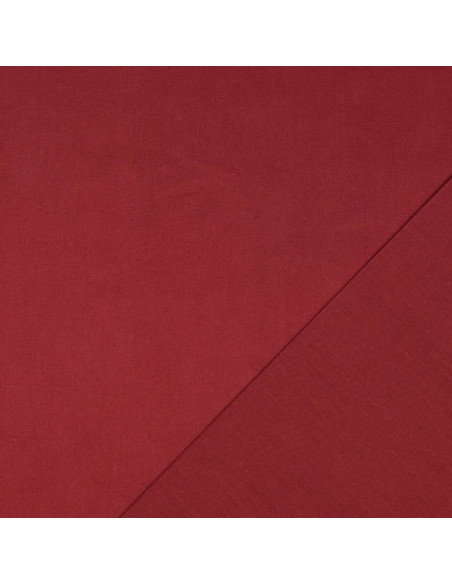 Tessuto cotone cretonne tinta unita - Bordeaux