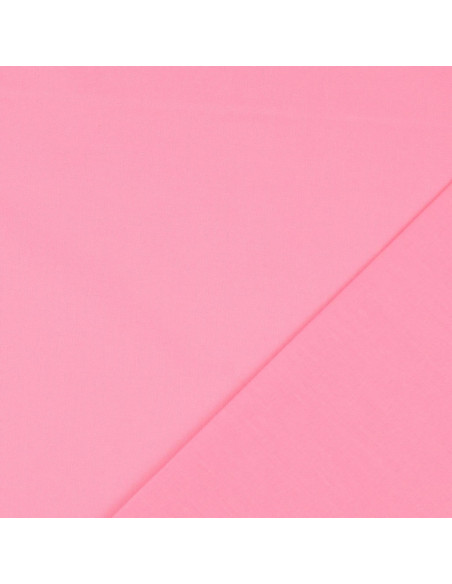 Tessuto cotone cretonne tinta unita - Rosa