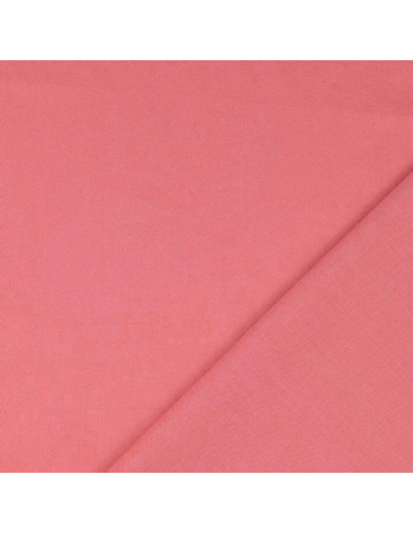 Tessuto cotone cretonne tinta unita - Corallo