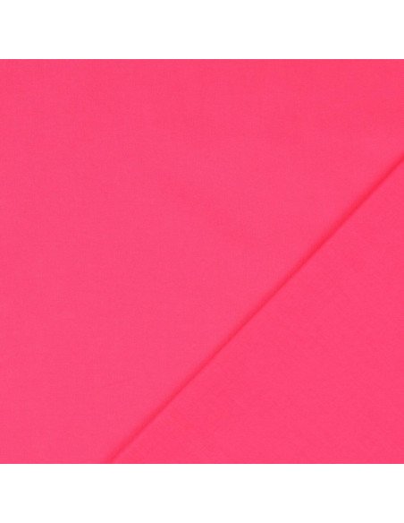 Tessuto cotone cretonne tinta unita - Fucsia