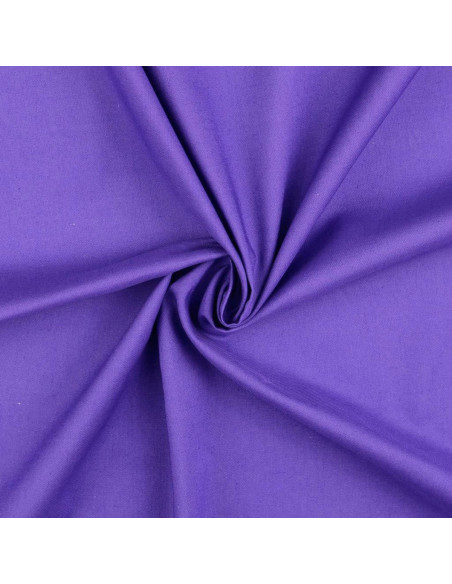 Tessuto cotone cretonne tinta unita - Viola Ametista