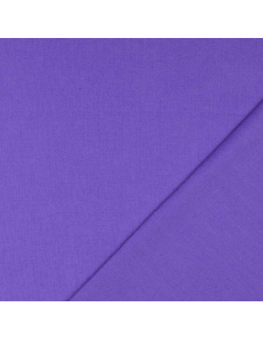 Tessuto cotone cretonne tinta unita - Viola Ametista