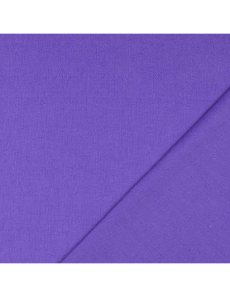 Tessuto cotone cretonne tinta unita - Viola Ametista