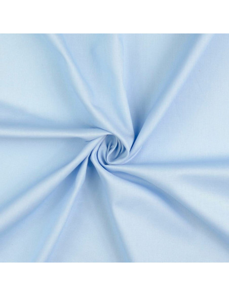 Tessuto cotone cretonne unito - Azzurro cielo
