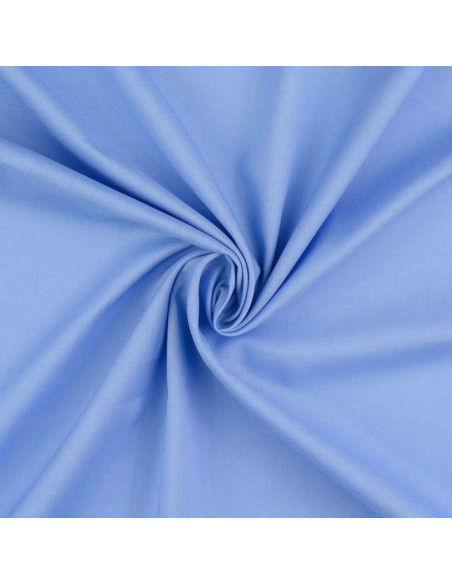 Tessuto cotone cretonne tinta unita - Blu carrozza