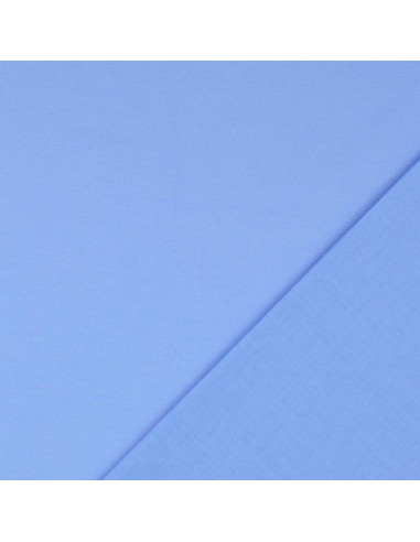 Tessuto cotone cretonne tinta unita - Blu carrozza