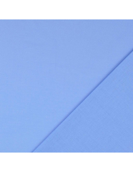 Tessuto cotone cretonne tinta unita - Blu carrozza