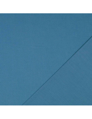 Tessuto cotone cretonne tinta unita - Blu grigio