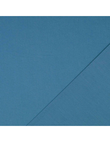 Tessuto cotone cretonne tinta unita - Blu grigio