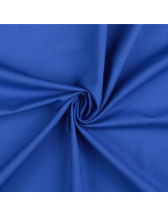 Tessuto cotone cretonne tinta unita - Blu reale