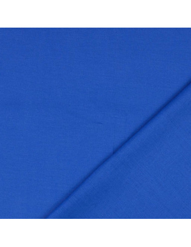 Tessuto cotone cretonne tinta unita - Blu reale