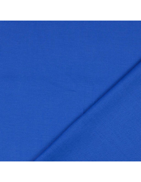 Tessuto cotone cretonne tinta unita - Blu reale