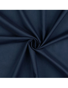 Tessuto cotone cretonne tinta unita - Blu marino
