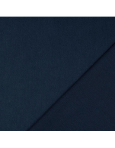 Tessuto cotone cretonne tinta unita - Blu marino