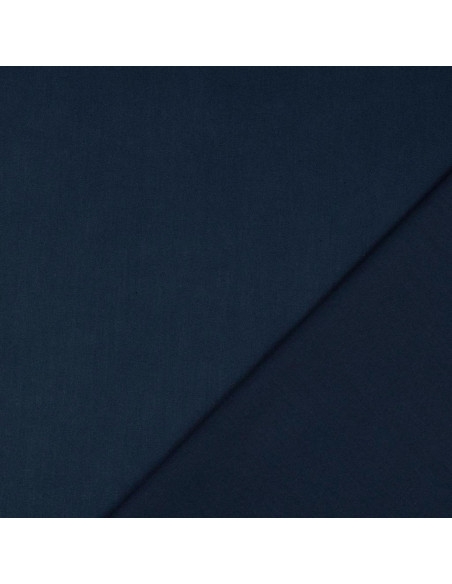 Tessuto cotone cretonne tinta unita - Blu marino