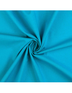 Tessuto cotone cretonne unito - Blu turchese