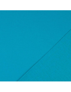 Tessuto cotone cretonne unito - Blu turchese 2
