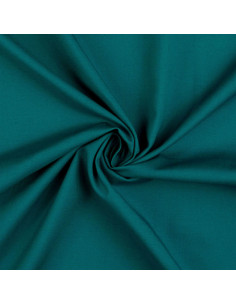 Tessuto cotone cretonne tinta unita - Blu petrolio