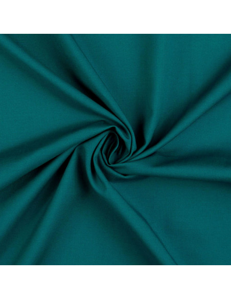 Tessuto cotone cretonne tinta unita - Blu petrolio