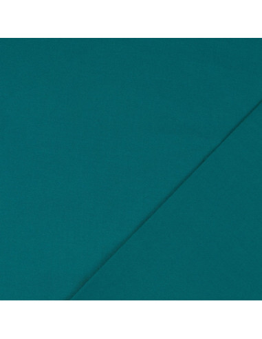 Tessuto cotone cretonne tinta unita - Blu petrolio