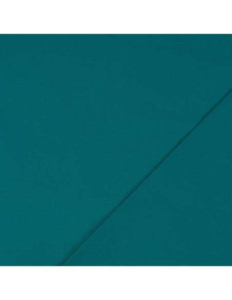 Tessuto cotone cretonne tinta unita - Blu petrolio