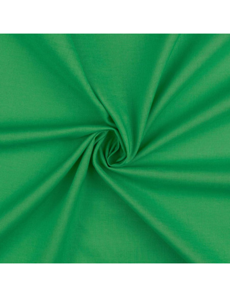 Tessuto cotone cretonne tinta unita - Verde prato