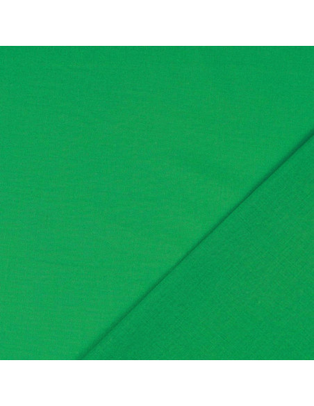 Tessuto cotone cretonne tinta unita - Verde prato