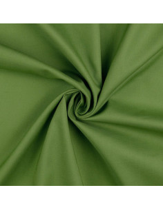 Tessuto cotone cretonne tinta unita - Verde oliva