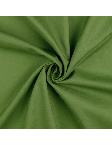 Tessuto cotone cretonne tinta unita - Verde oliva