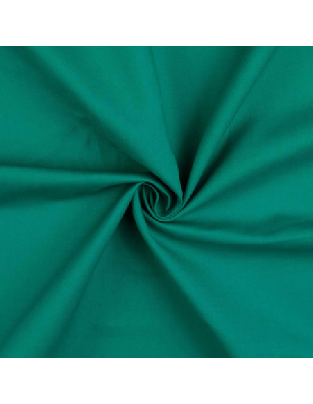 Tessuto cotone cretonne tinta unita - Verde giada