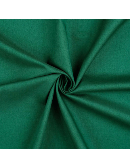 Tessuto cotone cretonne tinta unita - Verde scuro