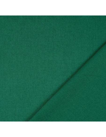Tessuto cotone cretonne tinta unita - Verde scuro
