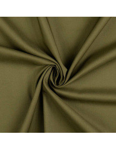 Tessuto cotone cretonne tinta unita - Verde militare