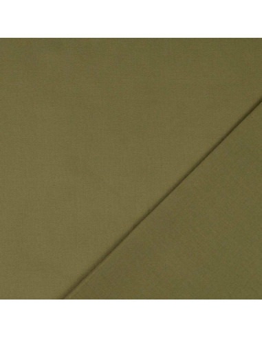 Tessuto cotone cretonne tinta unita - Verde militare