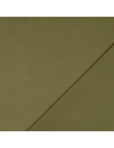 Tessuto cotone cretonne tinta unita - Verde militare