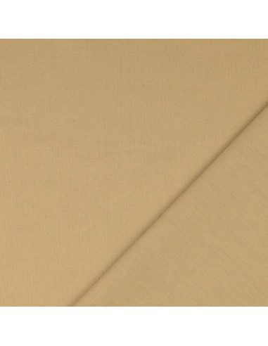 Tessuto cotone cretonne tinta unita - Seppia