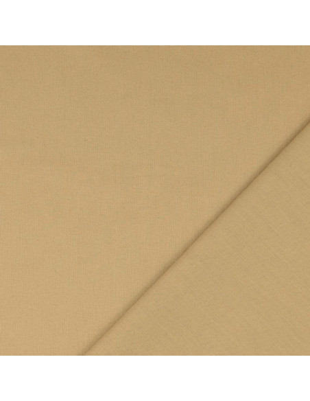 Tessuto cotone cretonne tinta unita - Seppia