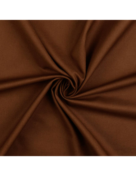 Tessuto cotone cretonne unito - Marrone