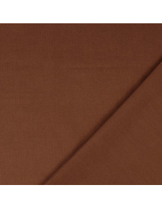 Tessuto cotone cretonne unito - Marrone 2