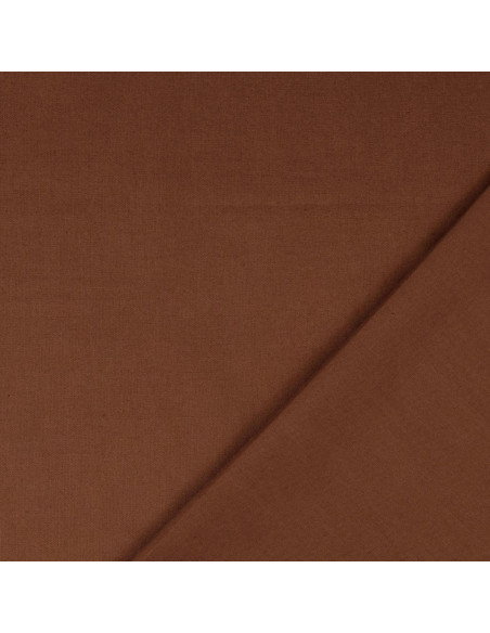 Tessuto cotone cretonne unito - Marrone