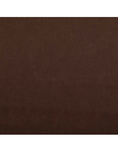 Tessuto cotone cretonne tinta unita - Marrone scuro
