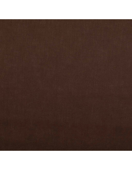 Tessuto cotone cretonne tinta unita - Marrone scuro
