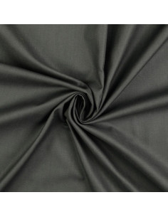 Tessuto cotone cretonne unito - Grigio antracite