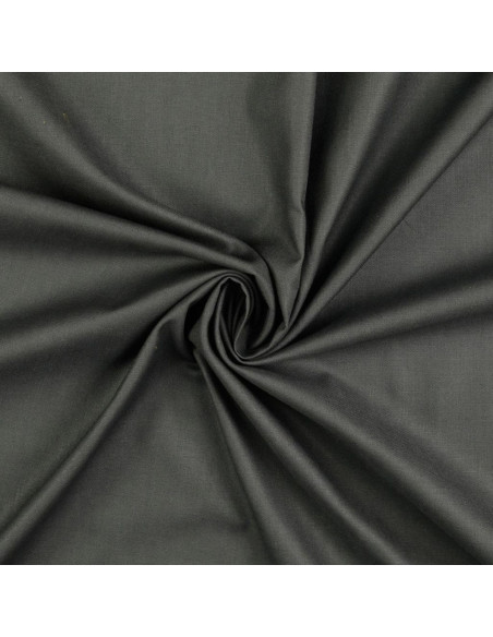 Tessuto cotone cretonne unito - Grigio antracite