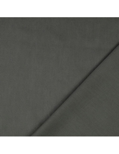 Tessuto cotone cretonne unito - Grigio antracite