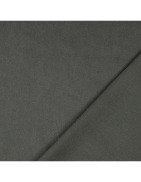 Tessuto cotone cretonne unito - Grigio antracite