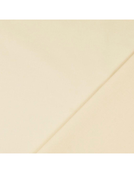 Tessuto cotone cretonne tinta unita - Ecru