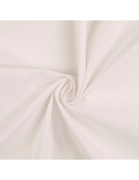 Tessuto cotone cretonne unito - Bianco
