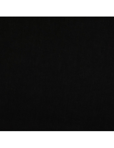 Tessuto cotone cretonne tinta unita - Nero
