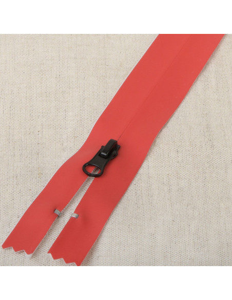 Chiusura invisibile impermeabile 20 cm - Rosso